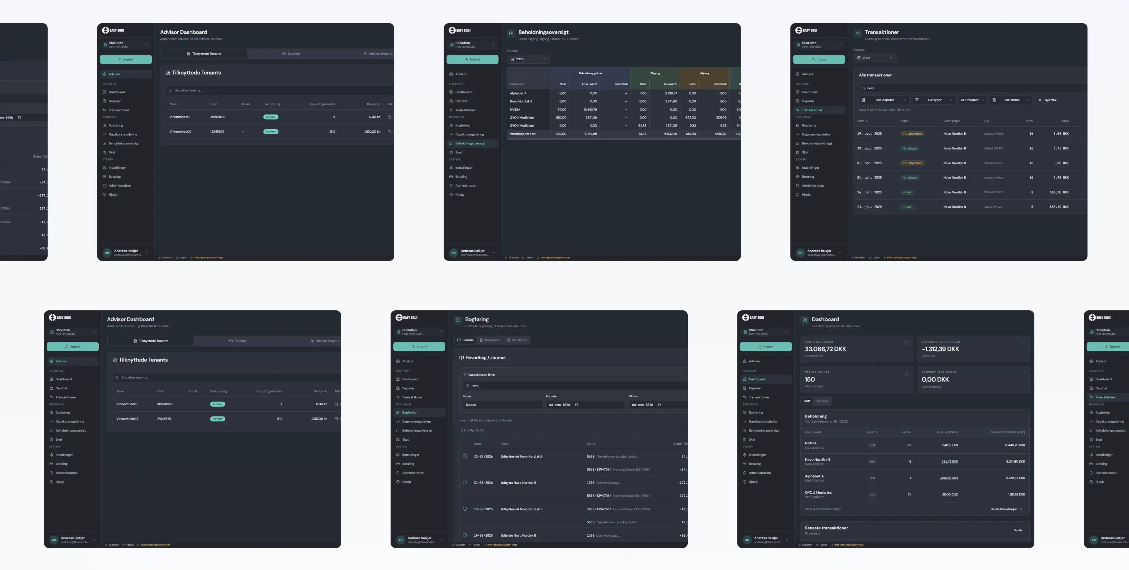 Screenshots from EasyEqui